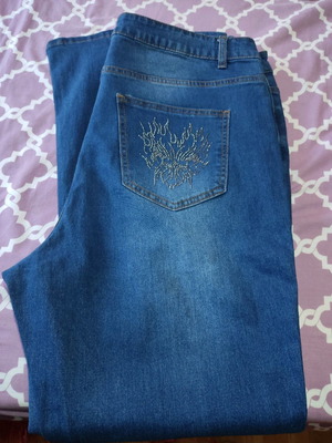 Jeans pants bell-bottom new, size 3XL