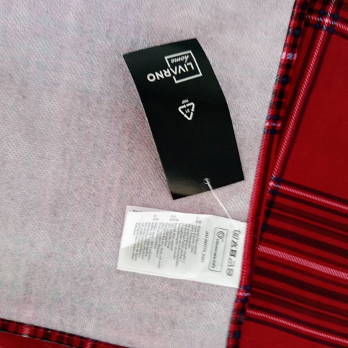 Livarno Home red checkered tablecloth new, stain-resistant 160x128 cm