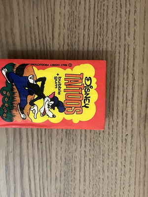 Περιτύλιγμα τσίχλας Dandy Disney με δύο αυτοκόλλητα τατου σαν καινούργιο