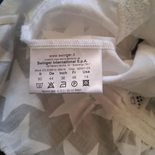 Roccobarocco lace top new, white, size XXL