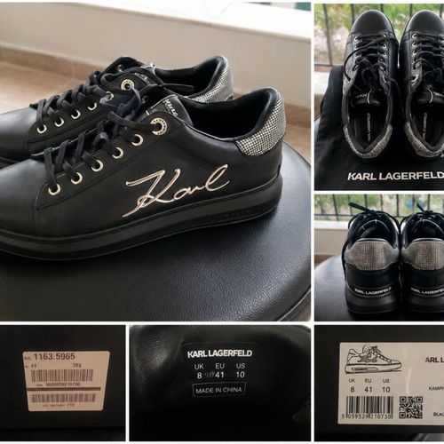 Karl Lagerfeld KAMP Pebble sneakers new, black, size 41