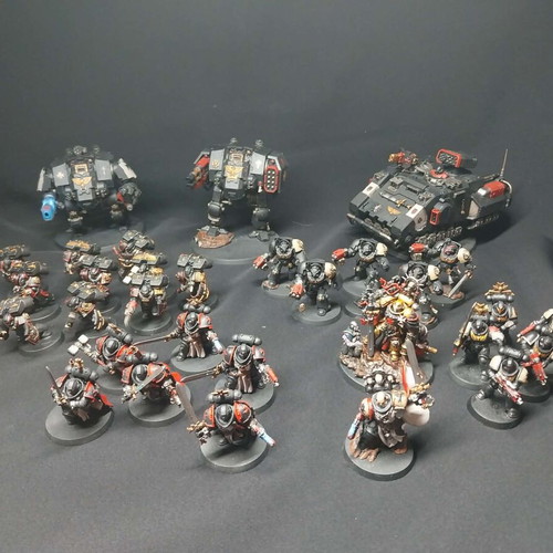 Warhammer 40k Black Templars fully painted army