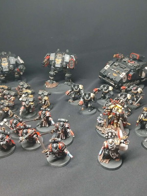 Warhammer 40k Black Templars fully painted army