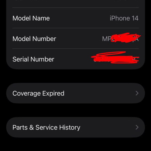 iPhone 14 Midnight Blue with case and screen protector