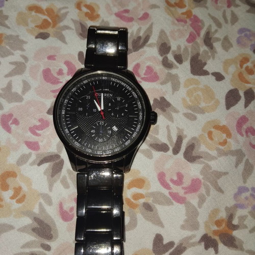 Curren men's watch black used with sporty classic design