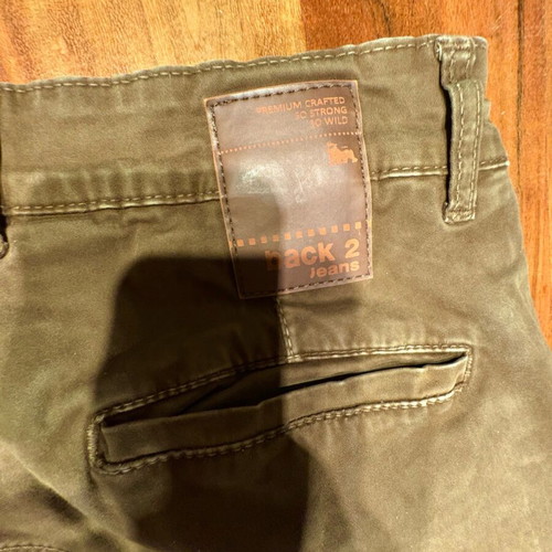 Men's cargo pants used, slim fit, brown, A-Style, size S