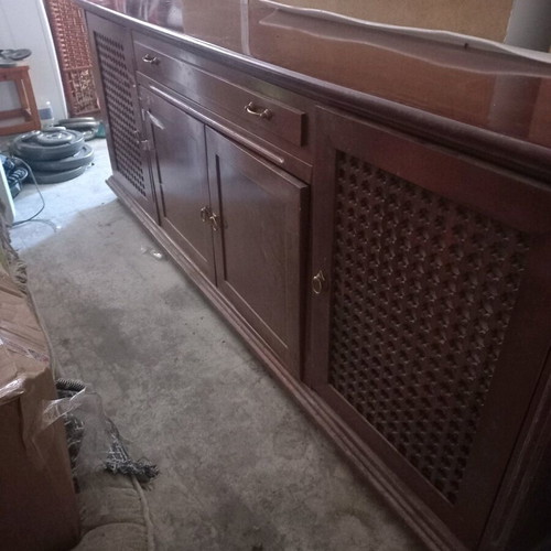 Classic wooden buffet 210 cm used, sturdy and elegant