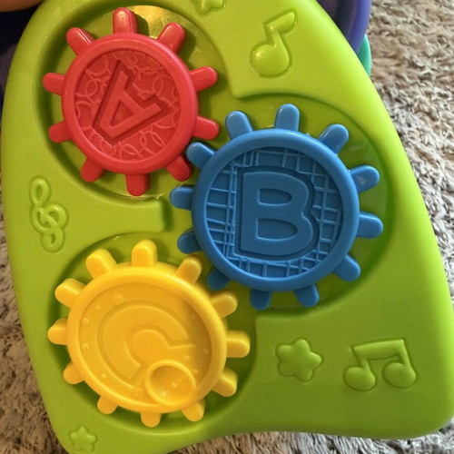 Baby toys set like new with shape matching eggs, house, and rattle gift