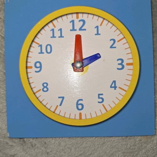 Wooden educational toys like new for learning time and math
