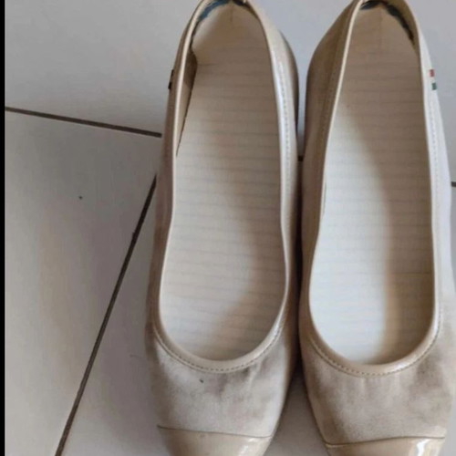 Beige suede platform pumps used, size 41