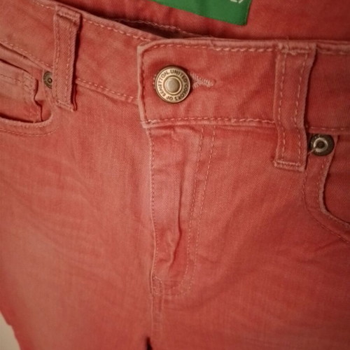 Benetton high-waisted pink jeans like new, size 29