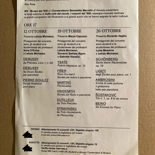Flyer On the Notes of the Century The Masters of the 20th Century σαν καινούργιο