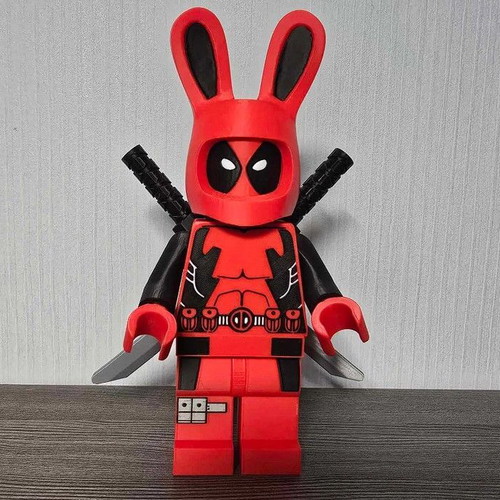 Easter Deadpool miniature 15 cm new, 3D printed with durable pla+