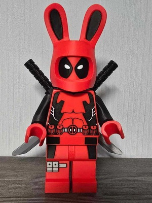 Easter Deadpool miniature 15 cm new, 3D printed with durable pla+