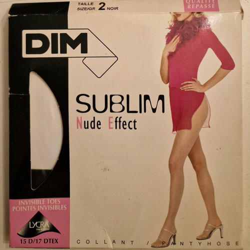 Dim Sublim Nude Effect 15den tights black new, size 2