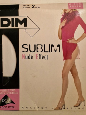 Dim Sublim Nude Effect 15den tights black new, size 2