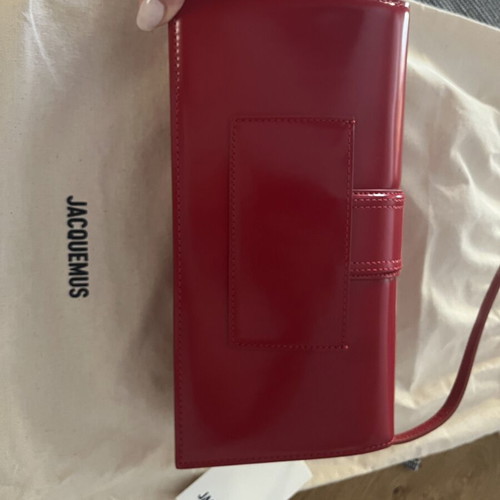 Jacquemus The Long Bambino Handbag new, red with silver hardware