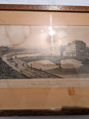 Engraving used "Le Schlag Brukke Pont a Vienne" with frame