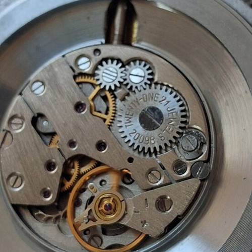 ZARIA Retro pocket watch used, wind-up, gray and silver