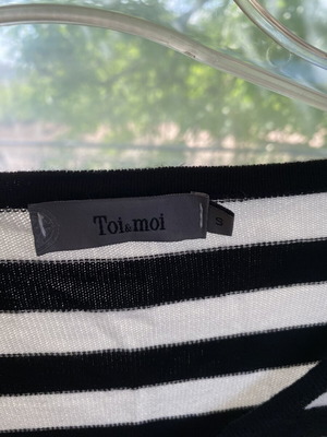 Toi&Moi Crop Top New, Black and White, Size S