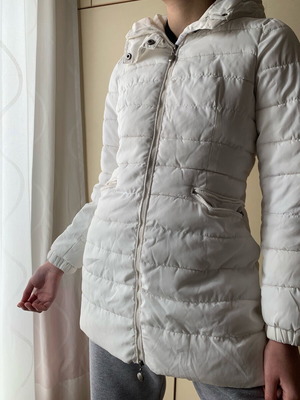 Colynn long white warm jacket like new