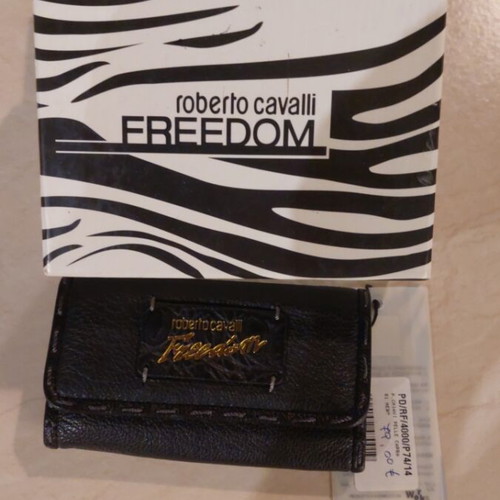 Roberto Cavalli Freedom key wallet new, black leather