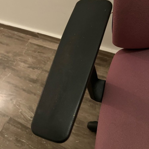 Student office chair refurbished with adjustable height and backrest