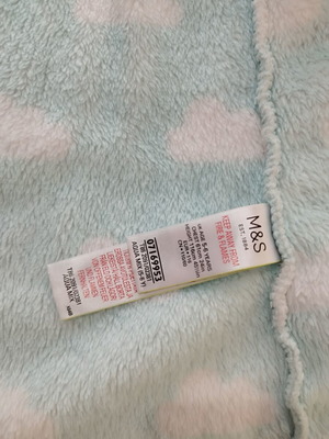 Marks & Spencer Kids Robe Like New, Size 5-6 Years, White and Turquoise