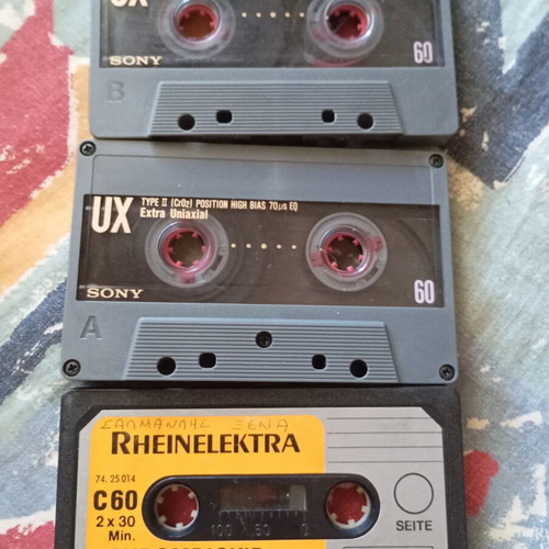 Sony Chrome Cassette Tapes used, pack of 3 with Rheinelektra