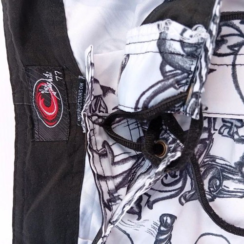 Fox Racing x Hot Chilli Latinese Vintage Men's Boardshorts L used, black and white