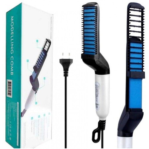 Electric ceramic hair and beard straightening brush 6968 new