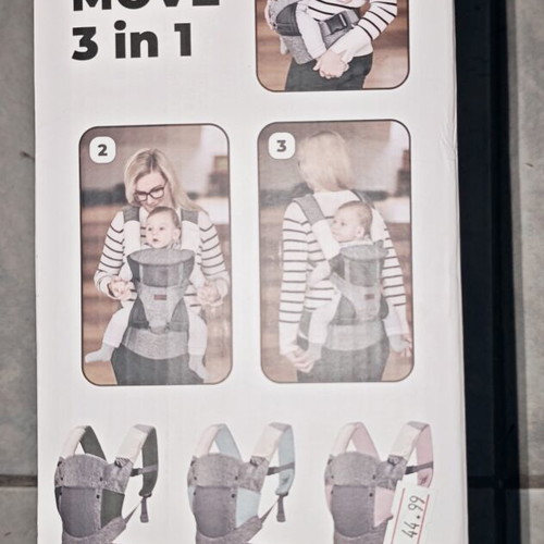 FreeON Easy Move 3 in 1 Baby Carrier new, gray mint