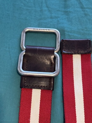 Tommy Hilfiger belt 110cm like new, white and red