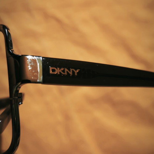 DKNY optical sunglasses frame like new, brown and silver