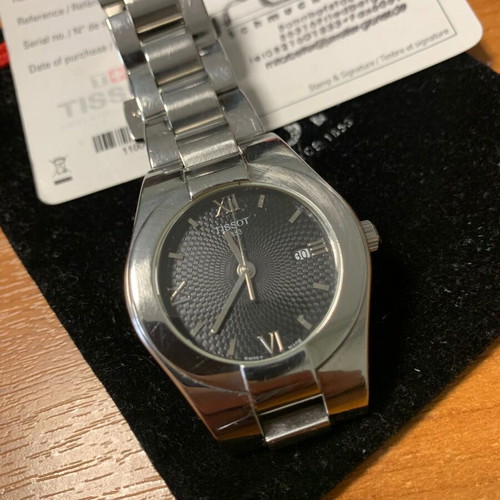 Tissot T-Trend Glam Sport ladies watch used, black-silver