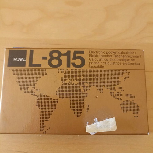 Vintage συλλεκτικός υπολογιστής τσέπης Royal L 815 καινούργιο