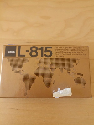 Vintage Royal L 815 pocket calculator new