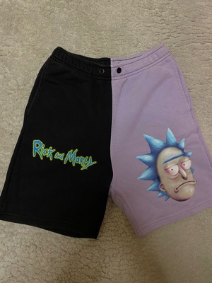 Rick & Morty Bermuda shorts new, black and purple, size S