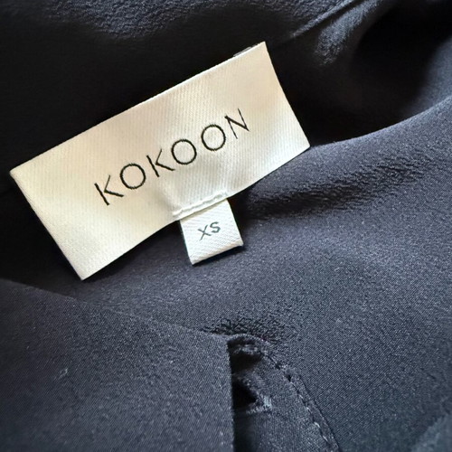 Silk oversize blouse Kokoon used, black, size XS–S