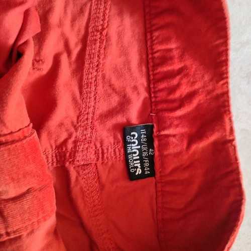 Mini corduroy skirt used, orange, size 42