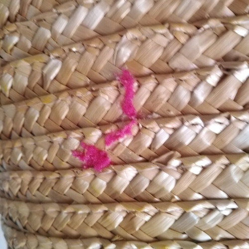 Calzedonia straw beach bag with floral fabric lining