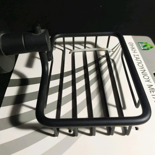 Soap holder metal construction black color new
