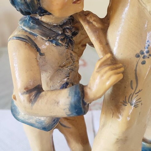 Vintage Italian Capodimonte statue signed F. Merli