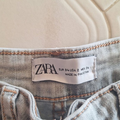 Zara High Waisted Skinny Jeans XS Light Grey like new