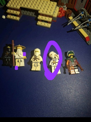 Lego Ninjago minifigures used with glued parts