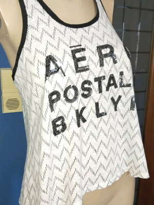 Aeropostale T shirt used, size M, black and white, 60% cotton