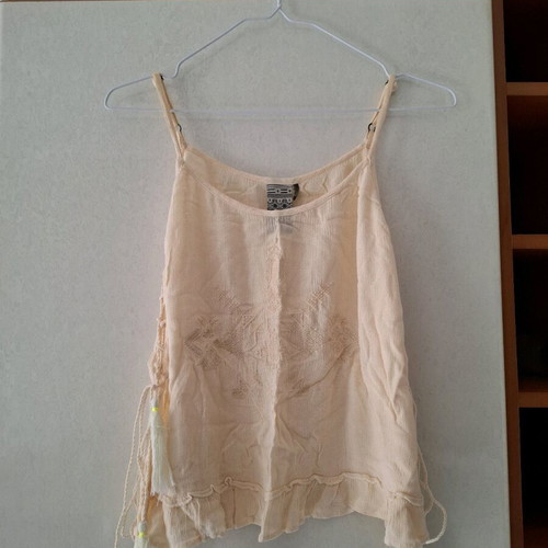 Attrattivo tank top used, beige and yellow, size S
