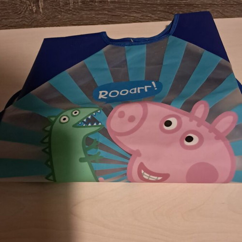 Peppa Pig waterproof bib with sleeves like new