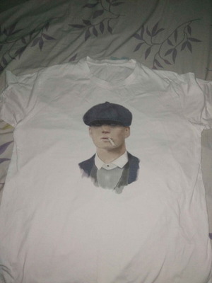 Thomas Shelby T Shirt Peaky Blinders like new, white, XL