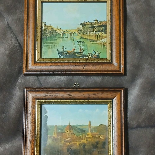 Vintage frames new, set of 2 with glass 11.5×12.5cm
